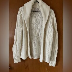 Guess Cream Cable Knit Cardigan